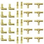 (30 pieces) 1/2" Brass PEX Fittings