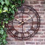 Westminster Large Outdoor Garden Wall Clock Giant Open Face Big Roman Numerals 80CM