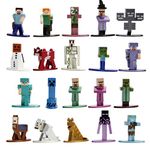 Jada Toys Minecraft 1.65" Die-cast Metal Collectible Figurine 20-Pack Wave 2, Toys for Kids and Adults, Multi (30770)