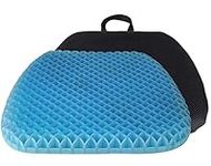 FOMI Thick Premium All Gel Orthopedic Seat Cushion | Large Comfortable Pad for Car, Office Chair, Wheelchair, or Home | Pressure Sore Relief, Prevents Sweaty Bottom | Durable, Portable