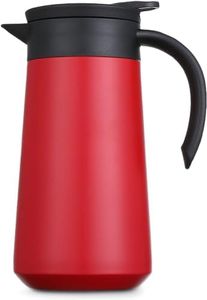 Potency Thermal Carafe - Insulated Stainless Steel Double Walled Vacuum Flask/Thermos for Keeping Hot Coffee & Tea for 12 Hours Coffee Dispenser (Red, 800 ML)