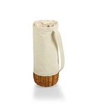 Picnic Time - A Picnic Time Brand 201-00-187-000-0 Malbec Insulated Willow Wine Bottle Basket Coolers/Totes, Beige Canvas