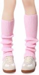 VUCDXOP Leg Warmers for Women for Winter,Knit Winter Thermal Warm Leg Warmers-Long Socks Boot Cuffs Topper Legging Pads For Women Lady Girls Best Xmas Gift (Y2k-Pink)