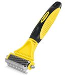 Morpilot Dog Brush Cat Brush Grooming Comb, 23+12 Double Sided Undercoat Rake Dematting Deshedding Tool for Long Hair Pets Cat Dog Slicker Shedding Brushes Efficiently Reduces Hair Loss by up to 90%