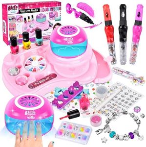 Joellfuner Kit Manucure Enfant Fille, Vernis à Ongles Enfant, Cadeau Fille 6 7 8 9 10 11 12 Ans, Ongle Enfant Fille Jouet, Maquillage Fille Jouet pour Anniversaire Noël La Fête