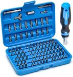 NEIKO 10082A Security Bit Set |101 Piece Set | Ratcheting Screwdriver | Chrome Vanadium Steel | Tamperproof Torx | Hex Shank