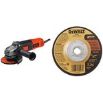 BLACK+DECKER Angle Grinder Tool (BDEG400) + DEWALT Grinding Wheel for Metal (DW4523)