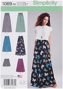 Simplicity 1069 Misses' Sewing Pattern Wide-Leg Pants and Skirts, Size 12-20