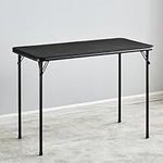 KAIHAOWIN Folding Card Table, Black