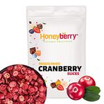 Freeze Dried Cranberry Slices 500g - No Added Sugar, 100% Natural, Gluten Free, Vegan Friendly