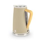 Swan SK14610OAT Nordic Cordless Jug Kettle with Fast Boil Technology, Overheat Protection, Soft Touch Handle, 1.7L, 3KW, Oatmeal, White