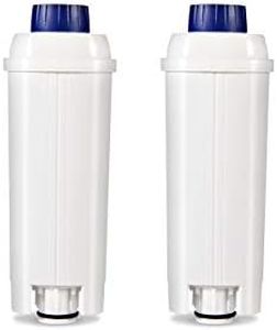 Ouxunus Filter - Coffee Machine Filter for Delonghi Filter DLSC002 with Activated Carbon Softener, Water Filter Compatible with De'Longhi ECAM, Esam, ETAM, BCO, EC. (Pack of 2)
