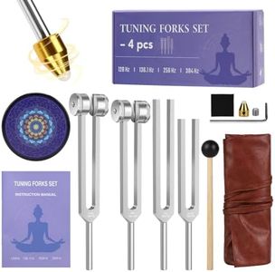 Tuning Forks for Healing Set (128Hz, 136.1Hz, 256Hz, 384Hz) – Sound Healing Instruments with Pure Frequencies, Harmony Generator for Meditation, Yoga & Chakra Therapy