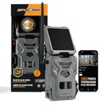 SPYPOINT Flex-S-Dark Solar Cellular Trail Camera – Built-in Solar Panel, 40MP Photos, 1080p Videos + Sound, No-Glow Game Camera, Night Vision, Motion Activated Trail Cam
