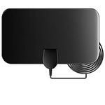 Indoor TV Aerial, 50 Miles Digital HDTV Antenna Freeview 4K 1080P HD FM VHF UHF Window Aerial for Local Channels Support ALL Television-13ft Coax Cable