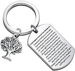 UJIMS Daughter in Law On Your Wedding Day Keychain for Bridal Shower Daughter in Law Wedding Jewelry from Mother-in Law (Daughter in Law Wedding Keychain)