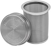 Cold Brew Coffee and Tea Maker Stainless Steel Filter for Mason Jars with Lid and 2 Silicone Seals (No Jar, Pint)