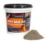 Rutland Dry Mix 211 Refractory Mortar 2.5 Pound - USA-Made High Temperature Mortar for Masonry - 2550 °F Fire Cement Patch for Fireplace Brick, Fire Pit, Kiln, Forge & Pizza Oven Repair
