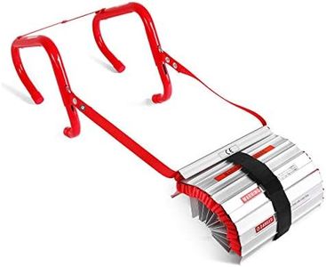 Emergency Escape Ladder Fire Ladder 3 Story Portable Safety Ladder with Anti-Slip Rungs, 25 Ft