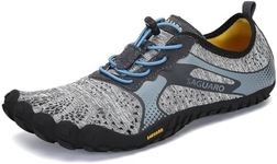 Mens Barefoot Gym Walking Trail Running Shoes Beach Hiking Wide Toe Box Water Shoes Aqua Sports Pool Surf Waterfall Climbing Quick Dry Grey