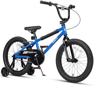 cubsala 18 Inch Little Kids Bike for 5 6 7 8 Years Old Boys Girls Youth BMX Style Bicycle with Training Wheels Coaster & Rear V Brake, Sky Blue