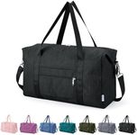 Narwey for Easyjet Cabin Bag 45x36x20 New Easyjet Underseat Bag Foldable Hospital Bag Travel Duffel Carry on Luggage Weekend Overnight Holdall Bags for Women and Men 25L (Black)