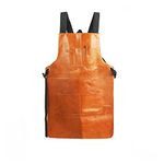 TITILT Leather Work Apron with Tool Pockets, Protective and Adjustable (36"x24", brown)