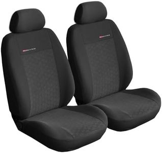 Carpendo® Coprisedili per Auto (Set da 2) - Coprisedile Universale - Copri sedile Protettivi per Sedili Auto Anteriori - Scuro-Grigio - Compatibili con Airbag Laterali - Certificazione TÜV - P1