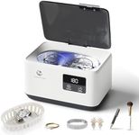 Universal Whale Ultrasonic Jewelry Cleaner, 20oz(600ml) Professional Jewelry Cleaner Ultrasonic Machine with 5 Digital Timer Modes for Ring, Watch, Glasses, Retainer, Denture