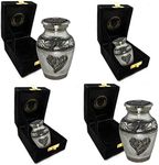 White Angel Wings Cremation Urn for Ashes for Women - Personalized Cremation Urns for Human Ashes Adult Female Decorative Urns - Beautifully Handcrafted Set of 4 Small Urn for Ashes for Women