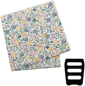 GHTIYLP Floral Pocket Squares for Men with Holder Printed Flower Mens Handkerchief Cotton Suit Pocket Hanky for Wedding (Bee Buzzing)