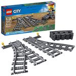 City Trains Switch Tracks 60238 Building Toy Set for Kids, Boys, and Girls Ages 5+ (8 Pieces)