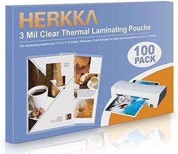 HERKKA 100 Pack Laminating Sheets, Hold 11 x 17 Inch Sheet, 3 Mil Clear Thermal Laminating Pouches 11.5 x 17.5 Inch Lamination Sheet Paper for Laminator, Round Corner