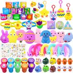 XIMISHOP 73PCS Easter Party Favors Assortment Bulk , Easter Egg Fillers Basket Stuffers Classroom Exchange Gift Prize for kids girls, Easter Pinata Filler Goodie Bags