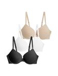 Marks & Spencer 3pk Wired Push-Up Bras A-E T336810OPALINE Mix (34C)