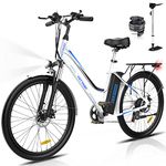 HITWAY Electric Bike, 26 inch E-bike Electric city bike for women and men, with 250W motor, 7 gear, 36V12AH removable lithium battery 35-90km