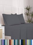 WAEPIC Queen Bed Sheet Set/Comfy/Breathable & Cooling/Extra Soft/Shrinkage&Fade Resistant/Easy care-16inch deep Pockets/Oeko-Tex/Hotel/Soft & Wrinkle Free (2-Dark Grey, Queen)