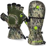 Extremus Ice Fishing Gloves, Convertible Mittens, Warm Winter Gloves - Cold Weather Fishing Gloves