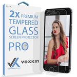 VK Voxkin Ã‚Âš¡[2 Pack][Premium ] Apple iPhone 7 Tempered Glass Screen Protector-Shield,Guard & Protect From Crash & Scratch-Anti Smudge,Fingerprint Resistant & Shatter Proof-Best Front Cover Protec