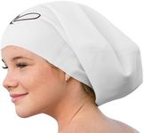 Long Hair Swim Cap - Swimming Caps for Women Men - Extra Large Swim Caps - Premium Waterproof Silicone Swim Cap - Dreadlocks - Suits Recreational Swimmers (White L)