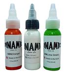 Dynamic Tattoo Ink Set -3 (Orange, White, Lime Green) (1oz)