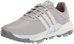 adidas Women's TOUR360 22 Golf Shoes, Grey Two/Footwear White/Pulse Mint, 6.5