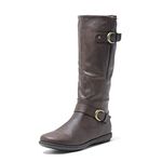 DREAM PAIRS Women's Knee High Faux Fur Lined Winter Riding Boots,Size 11, Brown,SUMMIT