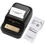 NIIMBOT B21 Inkless Label Maker, Portable Thermal Label Printer for Clothing, Address, Business, Compatible with iOS & Android, with 1 Pack 50x30mm White Label, Black