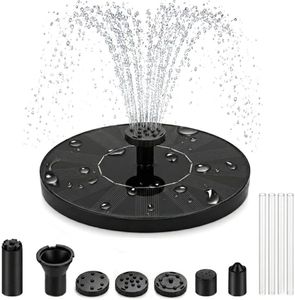 Solar Fountain Water Pump 180L/H Garden Decor Floating Pool Fountain for Bird Baths, Ponds, Patios, and Pools