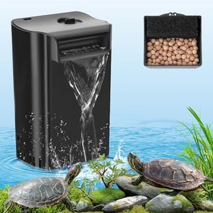 DaToo Turtle Tank Filter Internal Power Aquarium Filter Low Water Level Biofiltration 290GPH Large Fish Tank Filter for 30 to 55 Gallon Aquarium Turtle Shrimp Frog