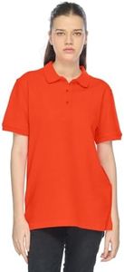JustBlanks Polo Shirt for Women Short-Sleeves Polo Shirt Polo Tee Women’s Polo Shirt Lightweight Golf Polo Shirt - Orange - M