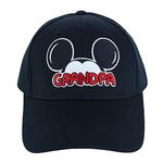 Disney Gramdma and Grandpa Baseball Hat (Grandpa, Black), Black