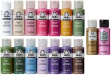 FolkArt Countryside Cottage Kit, 16 Piece 2 fl oz Premium Acrylic Paint Set Including 14 Matte Metallic 1 Shift Pastel Color