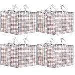 DECO EXPRESS Laundry Bags Large - Strong Durable Storage Bags for Moving House Shopping and Laundry - Jumbo Reusable Zip Bag Storage Bags XXL Multipack (Pack of 8)